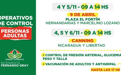 OPERATIVOS GRATUITOS DE ATENCIÓN MÉDICA PARA TODAS LAS EDADES