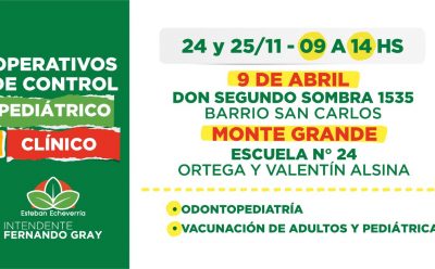 CONTINÚAN LOS OPERATIVOS DE SALUD EN ESTEBAN ECHEVERRÍA