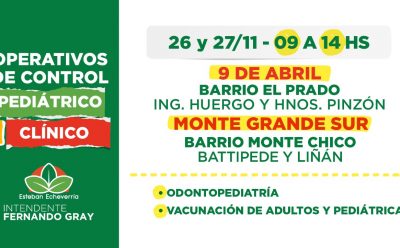 OPERATIVOS DE SALUD PEDIÁTRICOS Y PARA PERSONAS ADULTAS