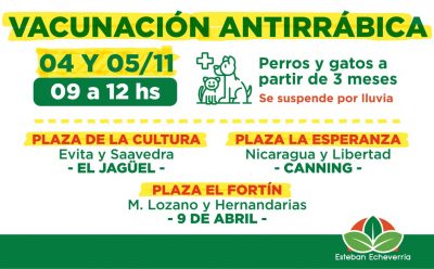 OPERATIVOS DE CONTROL DE MASCOTAS EN CANNING, 9 DE ABRIL Y EL JAGÜEL