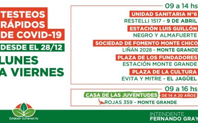 CONTINÚAN LOS OPERATIVOS DE TESTEO DE COVID-19