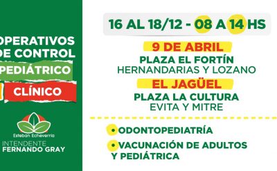 CONTINÚAN LOS OPERATIVOS DE SALUD EN LOS BARRIOS DE ESTEBAN ECHEVERRÍA