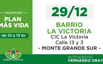 SIGUE LA INSCRIPCIÓN AL PLAN MÁS VIDA EN ESTEBAN ECHEVERRÍA