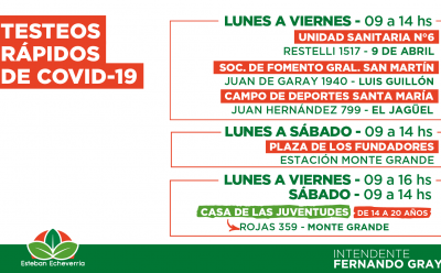 EL MUNICIPIO CONTINÚA REALIZANDO TESTEOS RÁPIDOS DE COVID-19