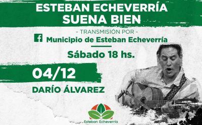 DARÍO ÁLVAREZ SE PRESENTARÁ EN EL CICLO “ESTEBAN ECHEVERRÍA SUENA BIEN”