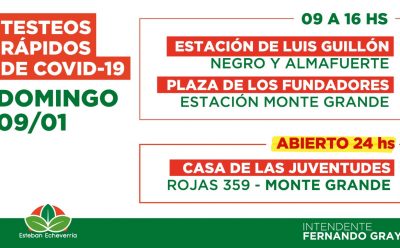CONTINÚAN LOS TESTEOS POR COVID-19 EN ESTEBAN ECHEVERRÍA