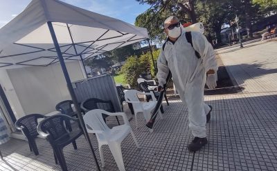 EL MUNICIPIO DE ESTEBAN ECHEVERRÍA CONTINÚA CON LOS TRABAJOS DE DESINFECCIÓN EN EL DISTRITO