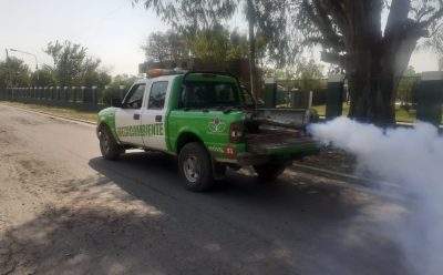 CONTINÚAN LAS TAREAS DE FUMIGACIÓN EN ESTEBAN ECHEVERRÍA