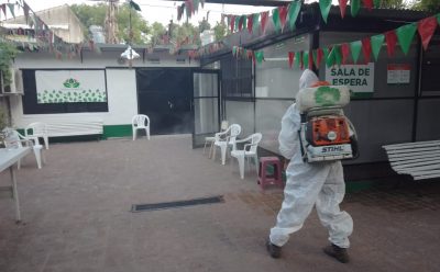 CONTINÚAN LOS TRABAJOS DE DESINFECCIÓN EN ESTEBAN ECHEVERRÍA