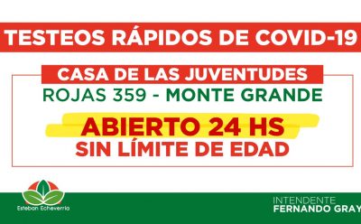TESTEOS RÁPIDOS LAS 24 HORAS EN LA CASA DE LAS JUVENTUDES