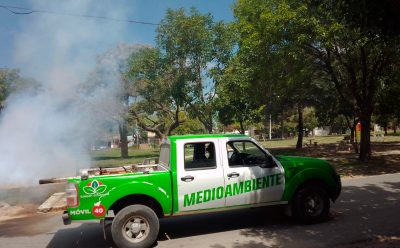 TRABAJOS DE FUMIGACIÓN EN BARRIOS DE MONTE GRANDE Y LUIS GUILLÓN