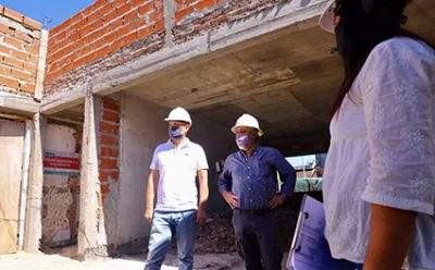 FERNANDO GRAY RECORRIÓ LAS OBRAS DE AMPLIACIÓN DE LA UNIDAD SANITARIA N°4