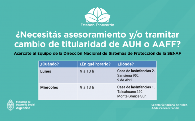 ASESORÍAS PARA PERSONAS BENEFICIARIAS DE LA ASIGNACIÓN UNIVERSAL POR HIJO/A (AUH) Y ASIGNACIONES FAMILIARES