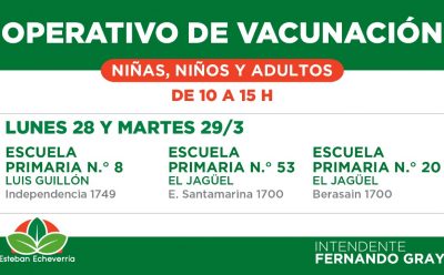 AVANZAN LOS OPERATIVOS DE VACUNACIÓN