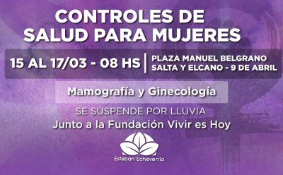 ESTA SEMANA SE REALIZARÁN JORNADAS DE CONTROL DE SALUD PARA MUJERES