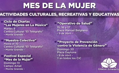 ACTIVIDADES POR EL “MES DE LA MUJER” EN ESTEBAN ECHEVERRÍA
