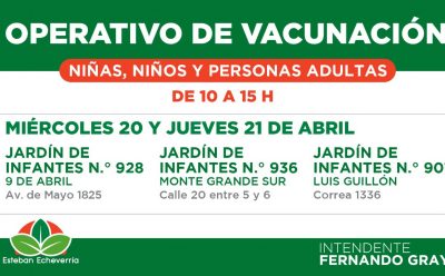 CALENDARIO NACIONAL DE VACUNACIÓN: NUEVOS OPERATIVOS