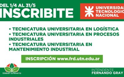 COMIENZA LA INSCRIPCIÓN A LAS TECNICATURAS DE LA UTN