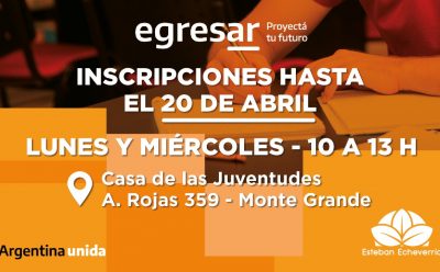 INSCRIPCIÓN A LAS BECAS EGRESAR EN LA CASA DE LAS JUVENTUDES