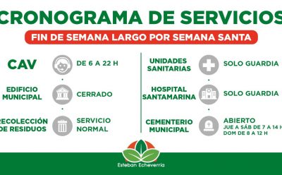 CRONOGRAMA DE SERVICIOS DURANTE SEMANA SANTA