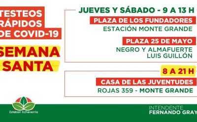 TESTEOS DE COVID-19 DURANTE SEMANA SANTA