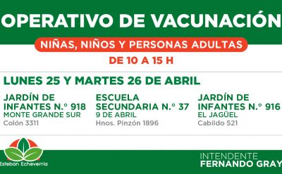 NUEVOS OPERATIVOS DE VACUNACIÓN