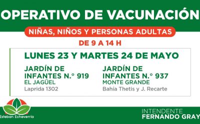 CONTINÚAN LOS OPERATIVOS DE VACUNACIÓN DE CALENDARIO EN ESCUELAS DEL MUNICIPIO