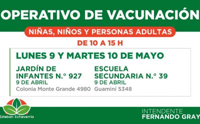 OPERATIVO DE VACUNACIÓN PARA NIÑAS, NIÑOS Y PERSONAS ADULTAS