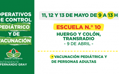 OPERATIVOS DE CONTROL PEDIÁTRICO Y DE VACUNACIÓN PARA NIÑAS, NIÑOS Y PERSONAS ADULTAS EN 9 DE ABRIL