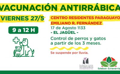 JORNADA DE VACUNACIÓN Y CONTROL VETERINARIO PARA PERROS Y GATOS EN EL JAGÜEL