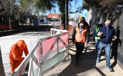 FERNANDO GRAY RECORRIÓ LA OBRA DE PAVIMENTACIÓN DE LA AVENIDA 9 DE JULIO