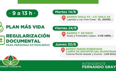 INSCRIPCIONES AL PLAN MÁS VIDA EN ESTEBAN ECHEVERRÍA