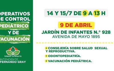 CONTINÚAN LOS OPERATIVOS DE SALUD PARA NIÑAS Y NIÑOS DEL DISTRITO
