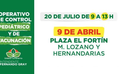 NUEVA JORNADA DE CONTROL PEDIÁTRICO Y VACUNACIÓN