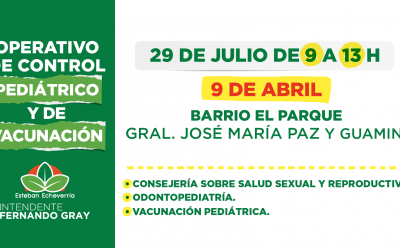 CONTROL DE SALUD PARA NIÑAS Y NIÑOS EN 9 DE ABRIL