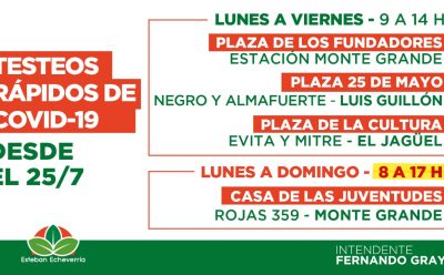 ESTEBAN ECHEVERRÍA: ATENCIÓN EN POSTAS DE TESTEO DE COVID-19