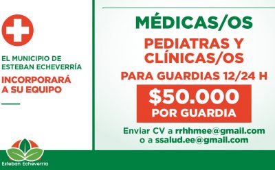EL MUNICIPIO DE ESTEBAN ECHEVERRÍA INCORPORARÁ PROFESIONALES DE LA SALUD A SU EQUIPO DE TRABAJO