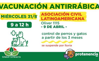 VACUNACIÓN ANTIRRÁBICA Y CONTROL DE MASCOTAS EN 9 DE ABRIL