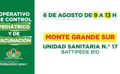 CONTROL PEDIÁTRICO Y VACUNACIÓN EN MONTE GRANDE SUR