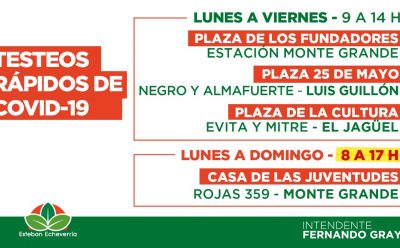 AVANZAN LOS TESTEOS RÁPIDOS DE COVID-19 EN EL DISTRITO