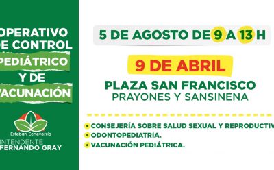 CONTINÚAN LOS OPERATIVOS DE VACUNACIÓN Y CONTROL PEDIÁTRICO EN 9 DE ABRIL