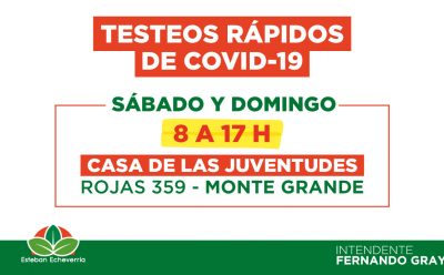 TESTEOS RÁPIDOS DE COVID-19 EN ESTEBAN ECHEVERRÍA