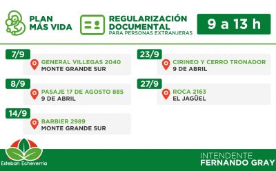 EN SEPTIEMBRE CONTINÚAN LOS OPERATIVOS DE INSCRIPCIÓN AL PLAN MÁS VIDA