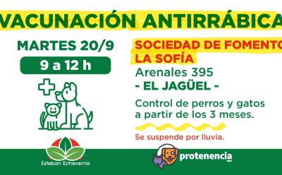 OPERATIVO DE VACUNACIÓN ANTIRRÁBICA EN EL JAGÜEL