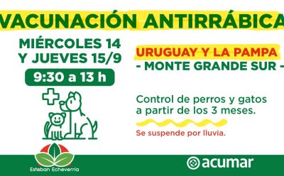 JORNADA DE VACUNACIÓN ANTIRRÁBICA EN MONTE GRANDE SUR