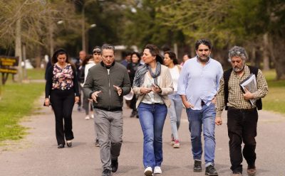 FERNANDO GRAY RECORRIÓ LAS OBRAS DEL HOGAR ESCUELA EVITA