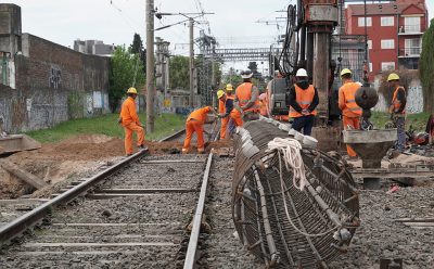 AVANZAN LOS TRABAJOS EN LA OBRA DEL PASO BAJO NIVEL REBIZO-GENERAL PAZ EN MONTE GRANDE