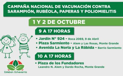 CAMPAÑA NACIONAL DE VACUNACIÓN PARA NIÑAS Y NIÑOS EN LOS BARRIOS