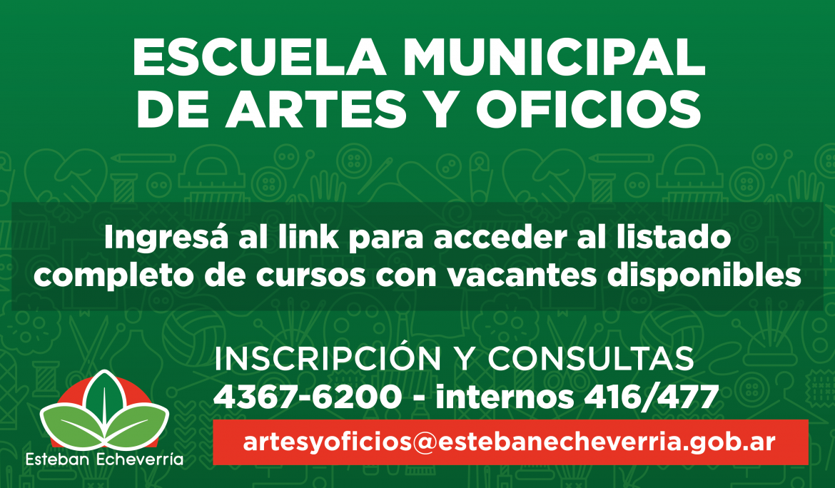 ABRIERON LAS VACANTES PARA ESTUDIAR EN LA ESCUELA MUNICIPAL DE ARTES Y OFICIOS