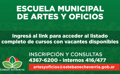 ABRIERON LAS VACANTES PARA ESTUDIAR EN LA ESCUELA MUNICIPAL DE ARTES Y OFICIOS